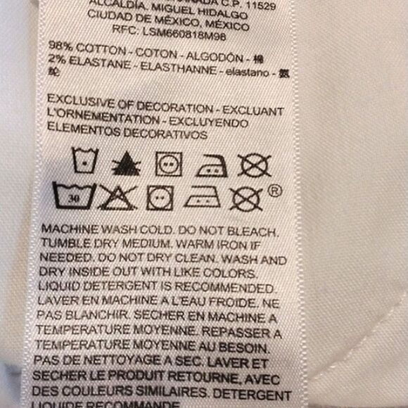 Levi's Denizen White High- Rise Shorts - Picture 8 of 10